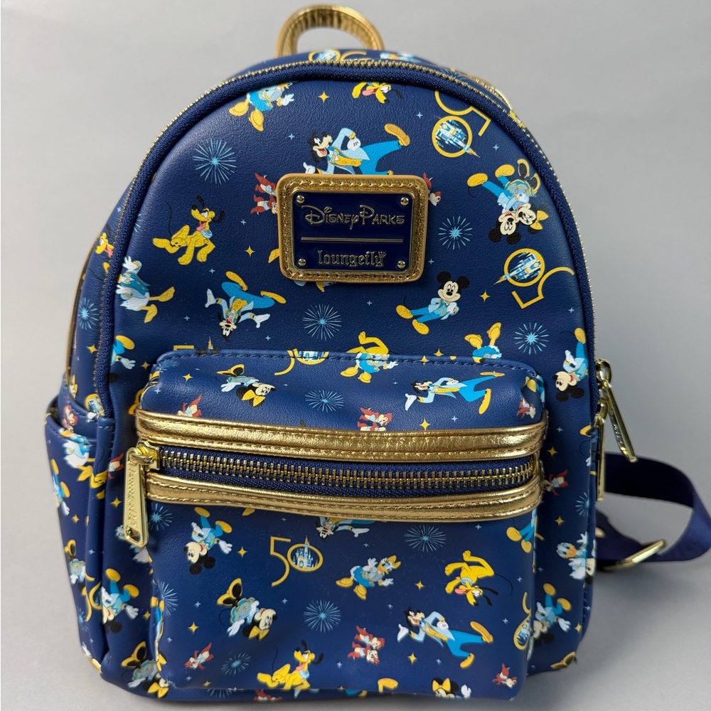 Disney Parks Walt Disney World 50th Anniversary Loungefly Mini Backpack ✨